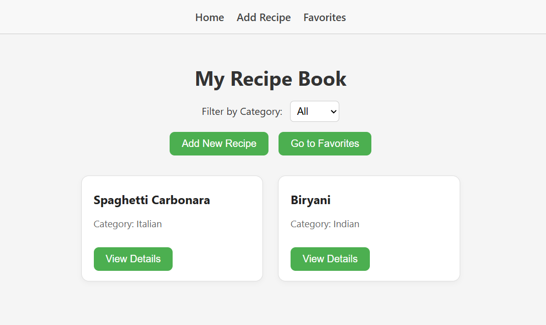 Recipe-Book App (First Web App)